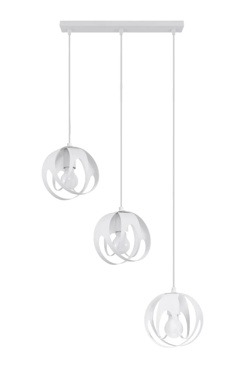 Weiße Hängelampe 3-flammig E27 Modern JOSTA