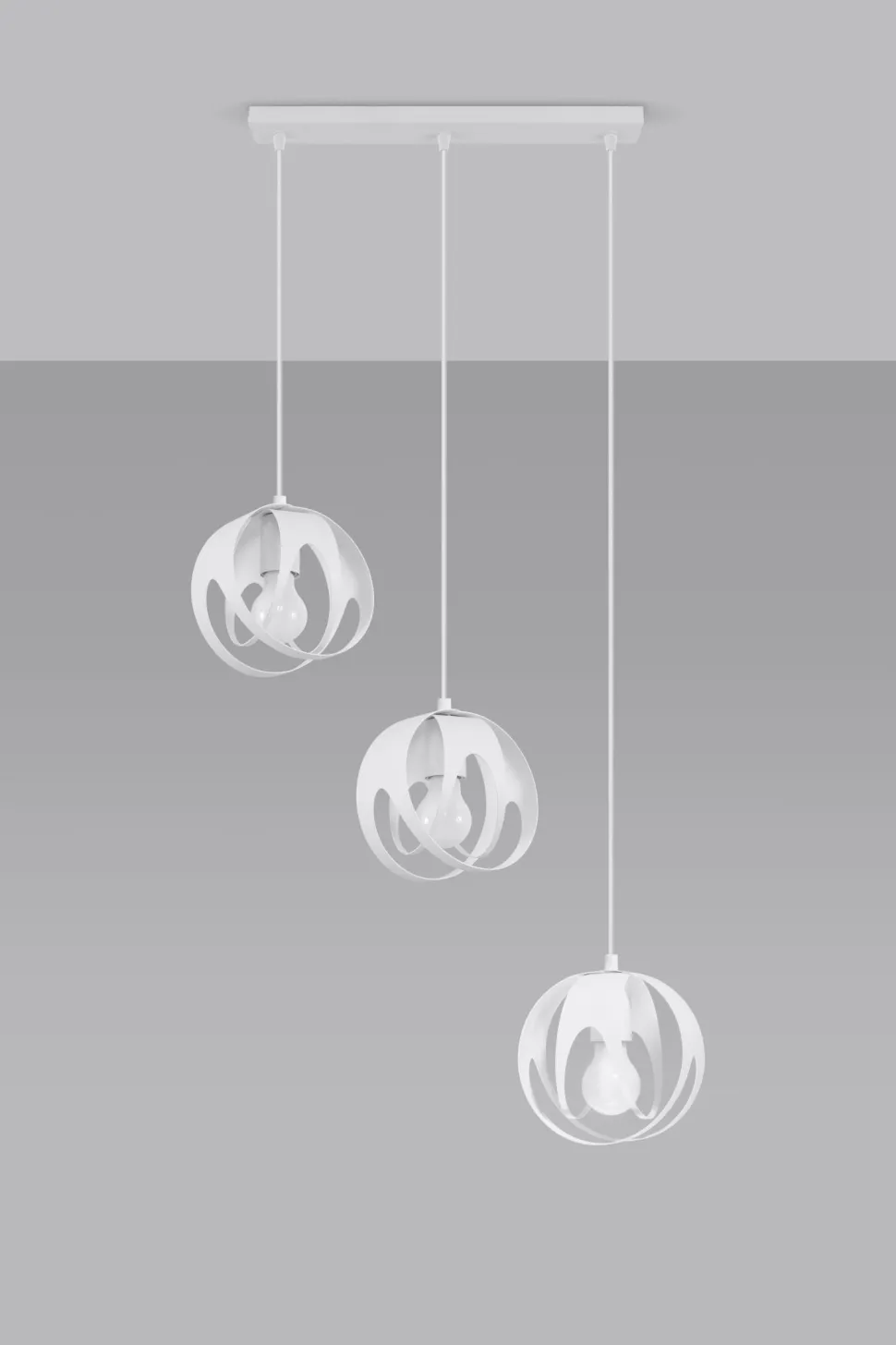 Weiße Hängelampe 3-flammig E27 Modern JOSTA