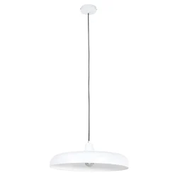 Weiße Hängelampe Metall Ø50 cm rund E27 Modernes Design