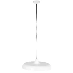 Weiße Hängelampe Metall Ø50 cm rund E27 Modernes Design