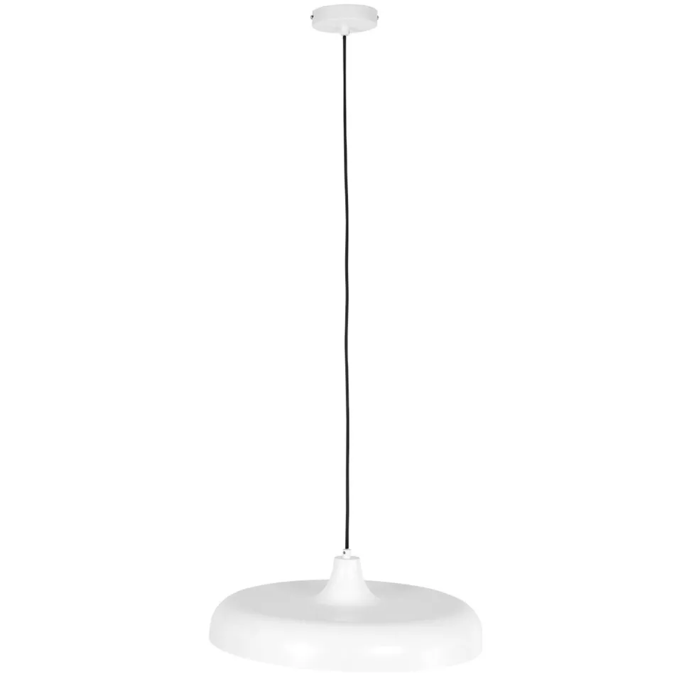 Weiße Hängelampe Metall Ø50 cm rund E27 Modernes Design
