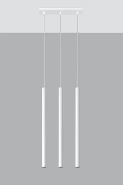 Weiße Hängelampe Metall 3-flammig G9 PETERA Esstisch