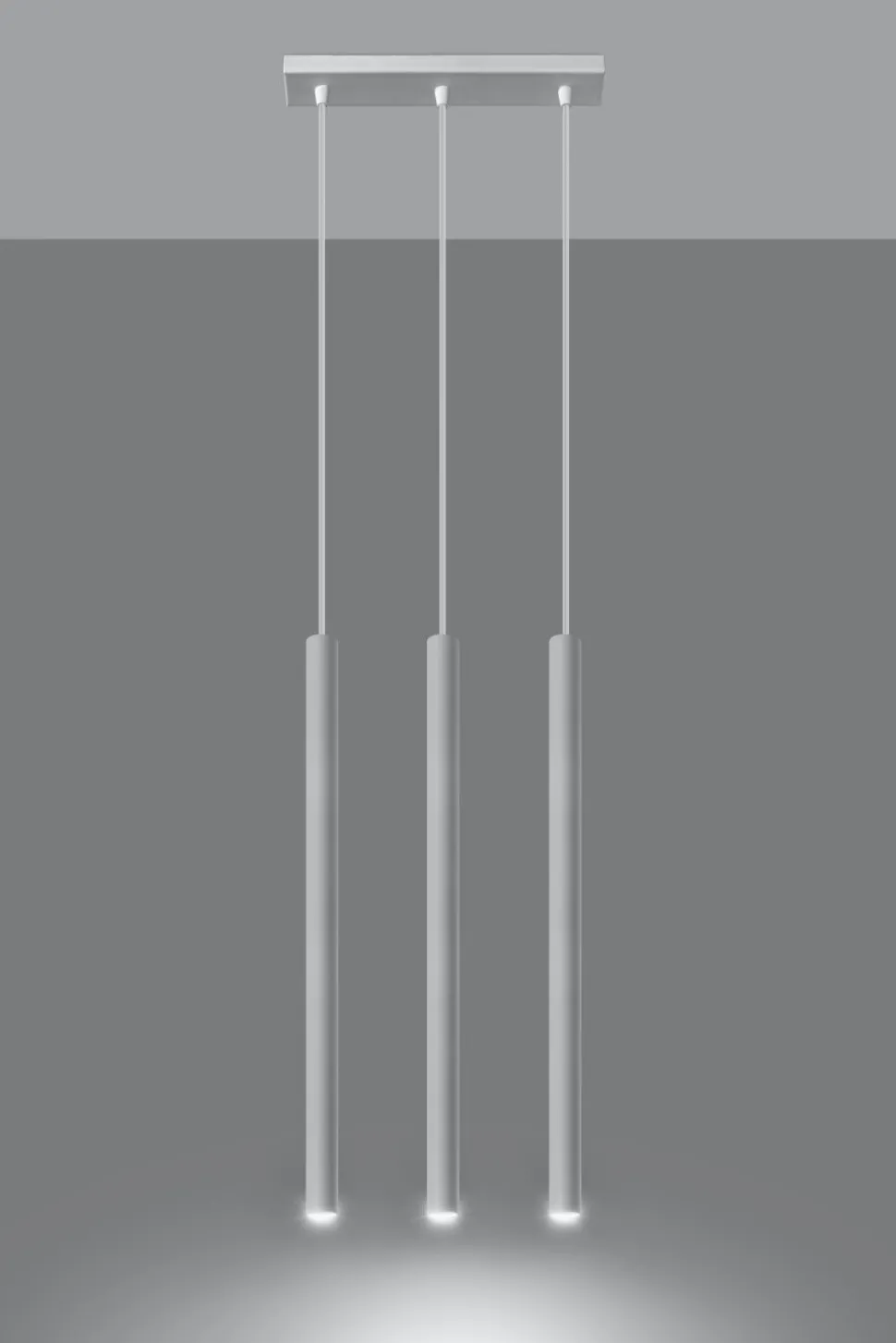 Weiße Hängelampe Metall 3-flammig G9 PETERA Esstisch