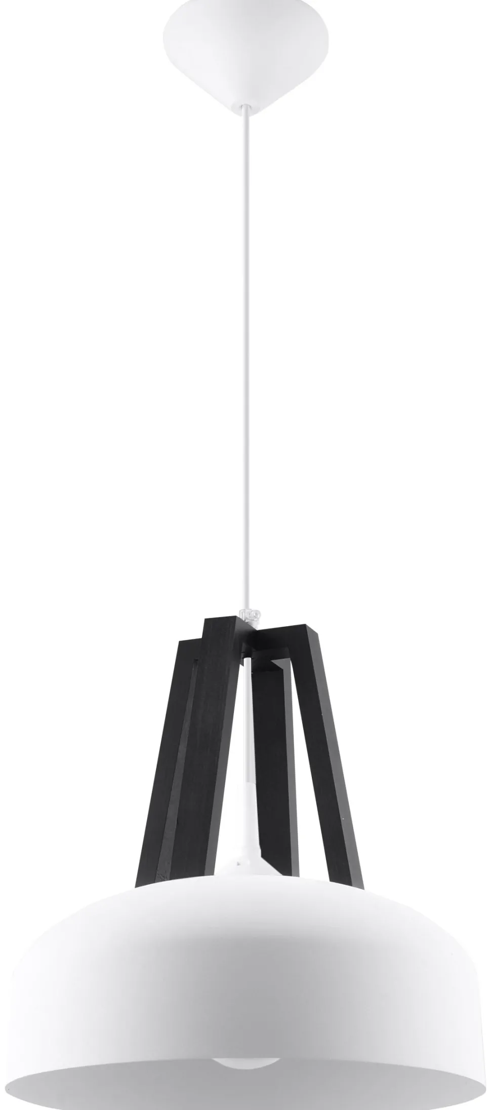 Weiße Hängelampe Retro Ø30cm Metall E27 MANILIA Küche