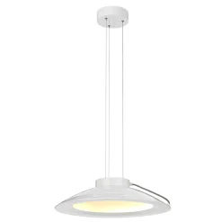 Weiße LED Pendelleuchte KOPPLA Ø35cm Retro Lampe