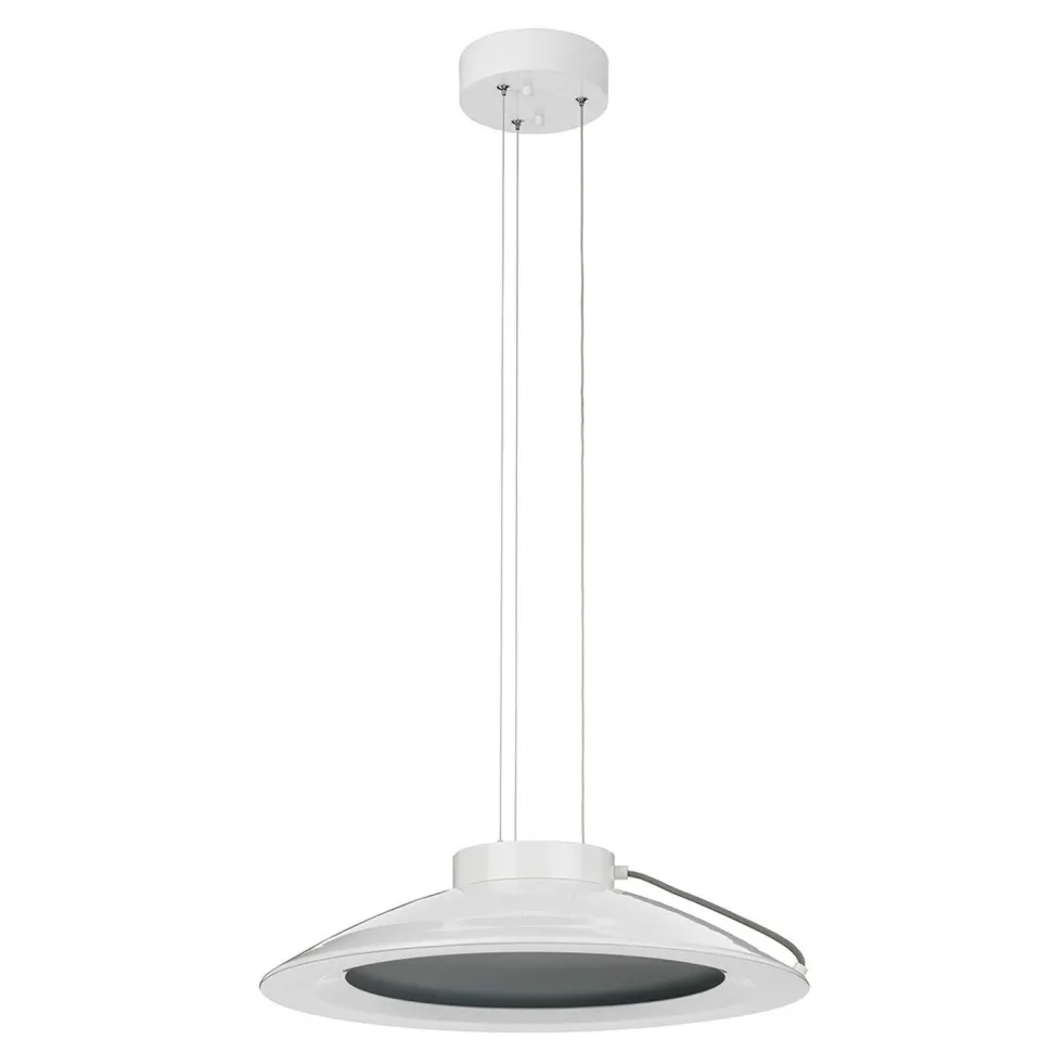 Weiße LED Pendelleuchte KOPPLA Ø35cm Retro Lampe