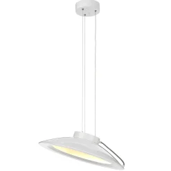 Weiße LED Pendelleuchte KOPPLA Ø35cm Retro Lampe