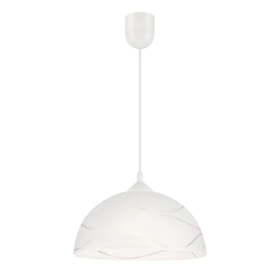 Weiße Pendelleuchte Esstisch Glas Wohnzimmer