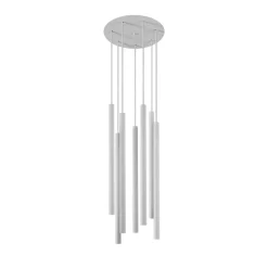 Weiße Pendelleuchte 7-flmg Esstisch Lampe CULT