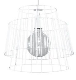 Weiße Pendelleuchte Metall Ø35cm Modern DALE Hängelampe