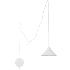 Weiße Pendelleuchte mit Steckdosenanschluss FLEXIO