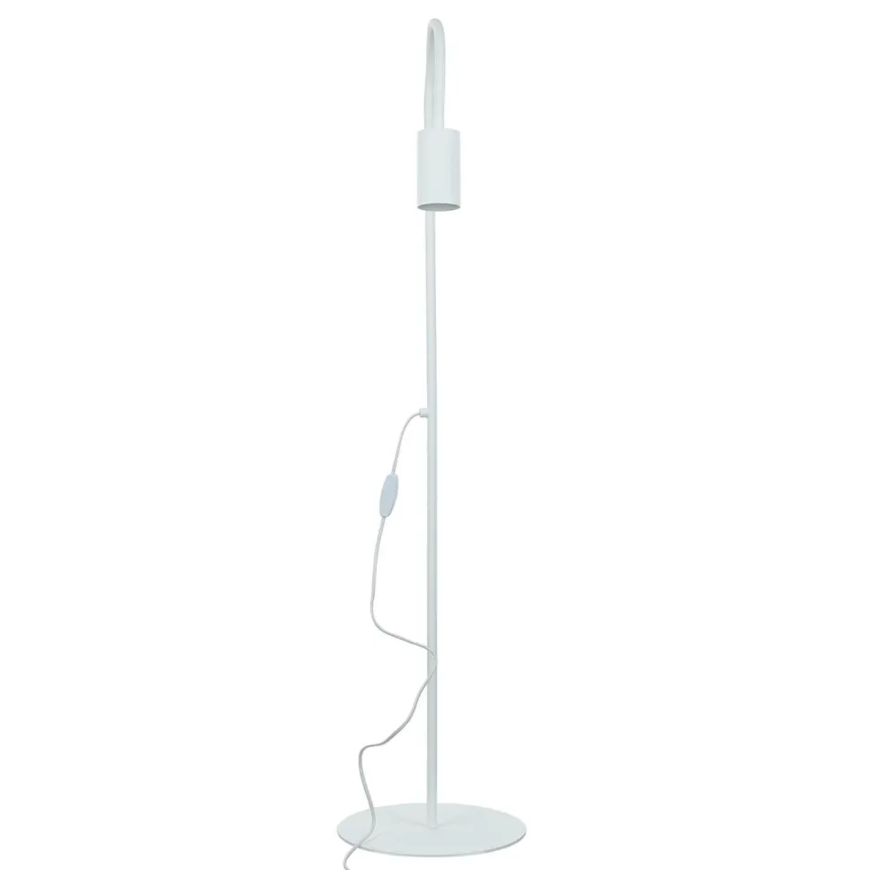 Weiße Stehleuchte Metall 153 cm flexibel
