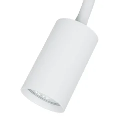 Weiße Stehleuchte Metall 153 cm flexibel