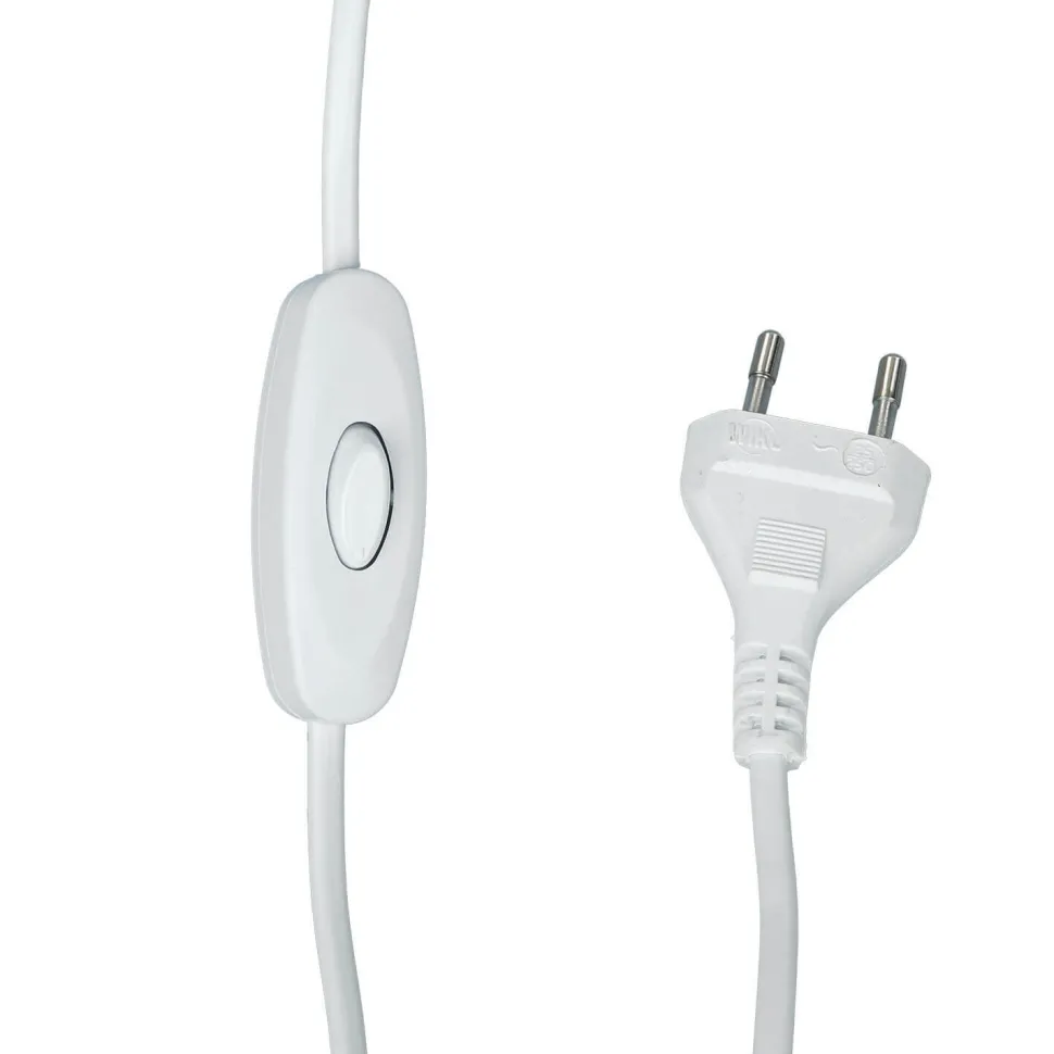 Weiße Stehleuchte Metall 153 cm flexibel