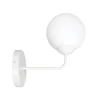 Weiße Wandlampe Modern Glas Kugel E14 SENARA Wohnzimmer