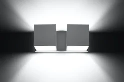 Weiße Wandlampe Up Down B:26cm 2x G9 Flur Wohnzimmer