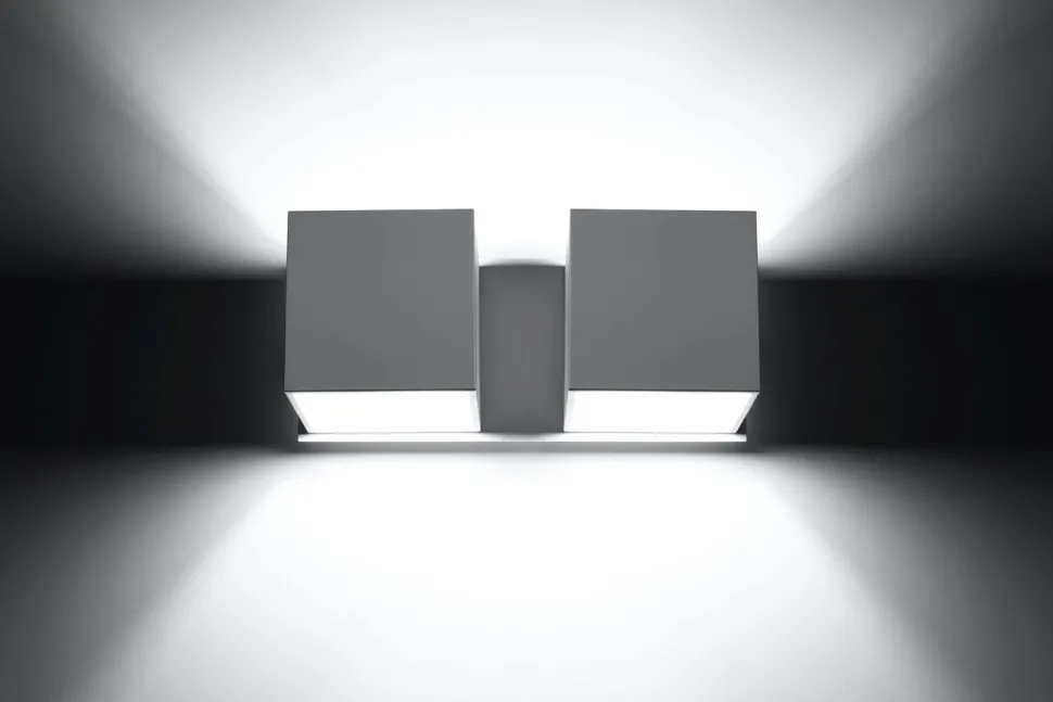 Weiße Wandlampe Up Down B:26cm 2x G9 Flur Wohnzimmer