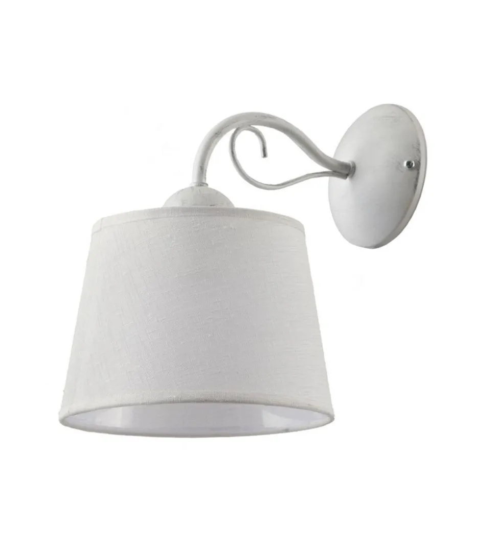 Weiße Wandleuchte Schirm LOCOLA Schlafzimmer Lampe