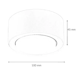 Weißer Deckenspot blendarm GX53 wohnlich JAMEY