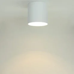 Weißer Deckenspot Metall akzentuiert Ø12,7cm GU10