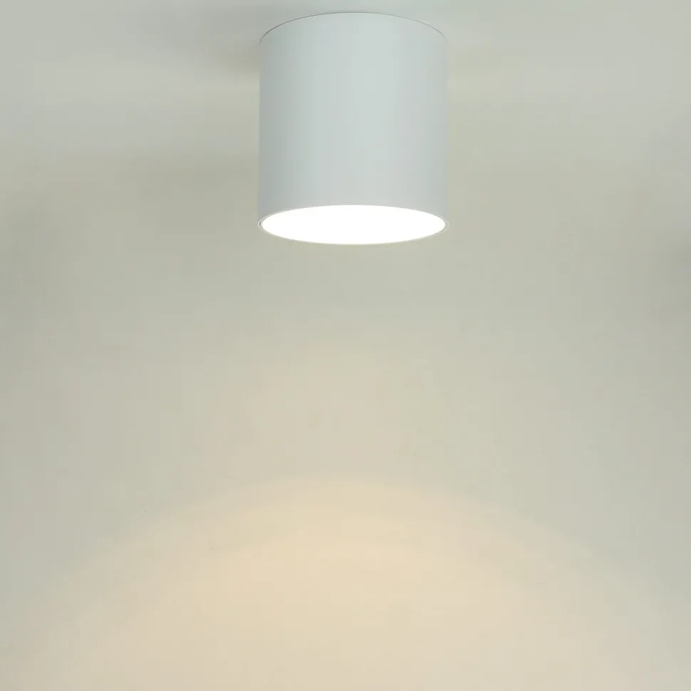 Weißer Deckenspot Metall akzentuiert Ø12,7cm GU10