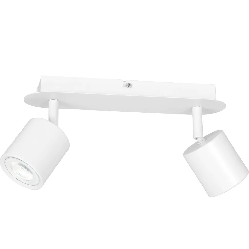 Weißer Deckenstrahler Metall länglich vielseitig