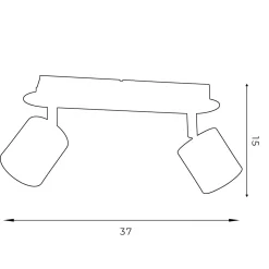 Weißer Deckenstrahler Metall länglich vielseitig