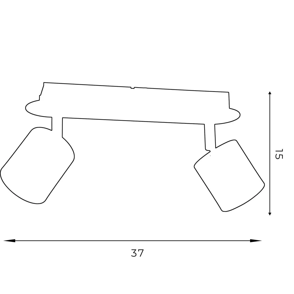 Weißer Deckenstrahler Metall länglich vielseitig