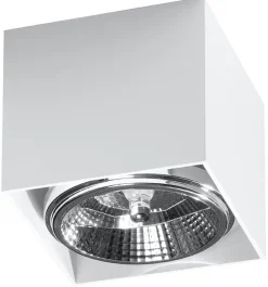 Weißer Spot Decke B:12cm klein GU0 Aluminium