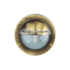 Wetterfeste Außenleuchte Rund IP64 echtes Messing