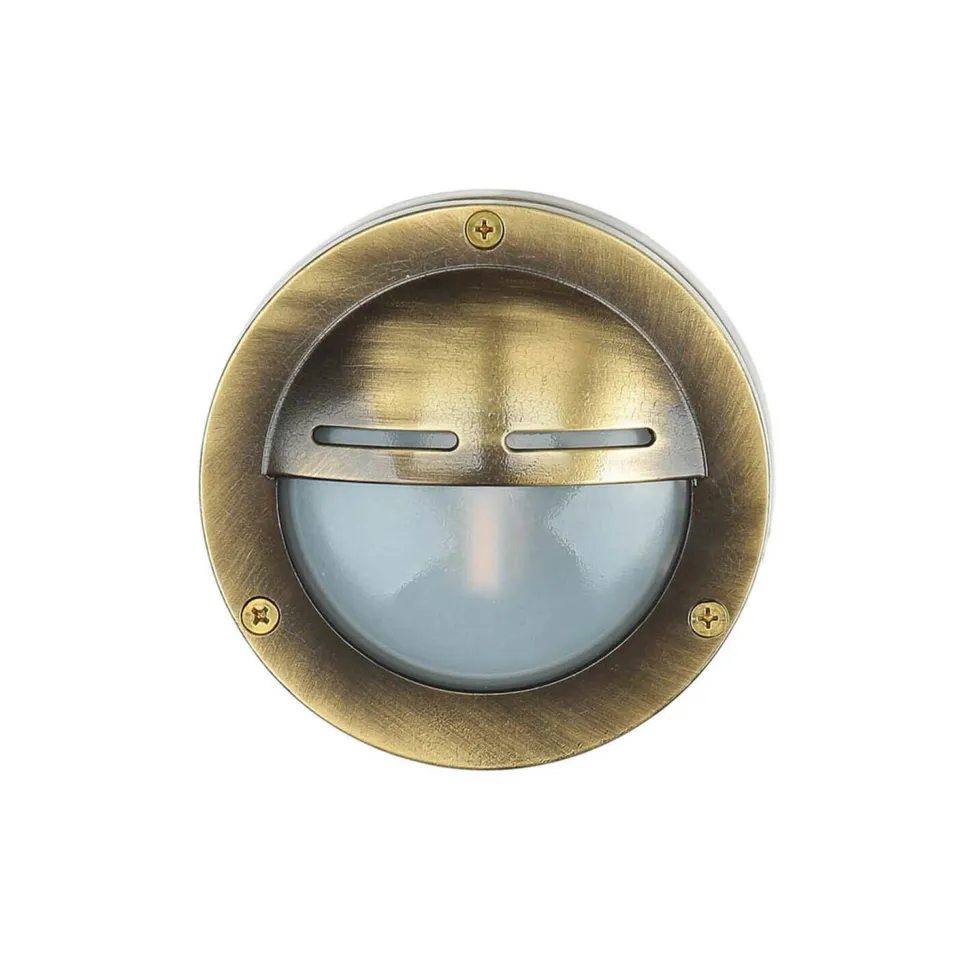 Wetterfeste Außenleuchte Rund IP64 echtes Messing