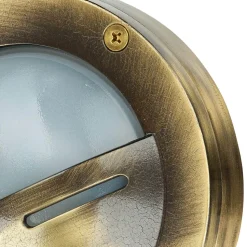 Wetterfeste Außenleuchte Rund IP64 echtes Messing