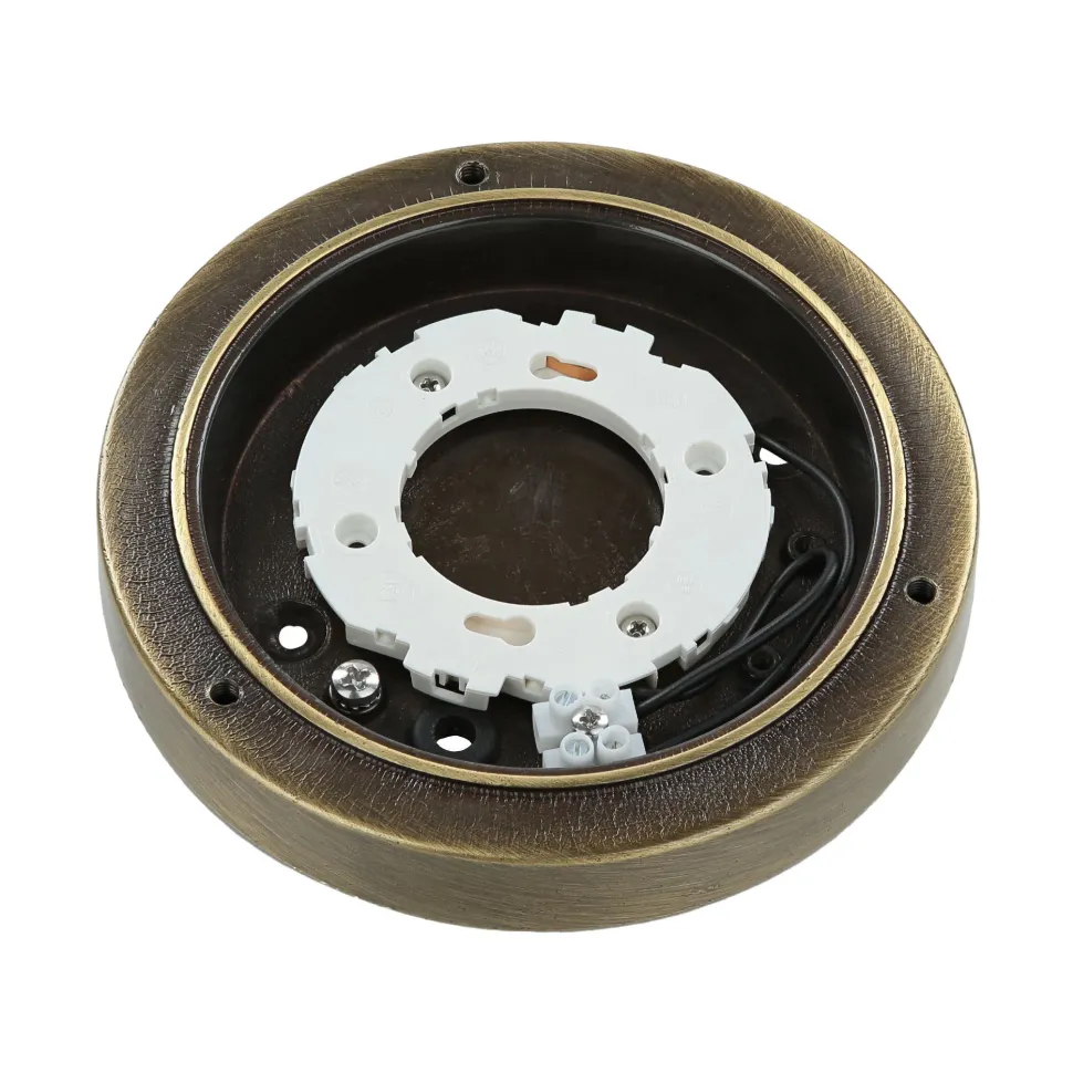 Wetterfeste Außenleuchte Rund IP64 echtes Messing