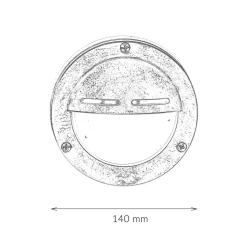 Wetterfeste Außenleuchte Rund IP64 echtes Messing