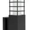 Wetterfeste Wandlampe Schwarz eckig IP54 E27