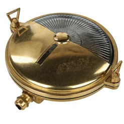 Wetterfeste Wandleuchte KARPAHTOS Messing Glas IP64