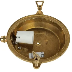 Wetterfeste Wandleuchte KARPAHTOS Messing Glas IP64