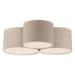 Wohnliche Deckenlampe Beige E27 L:70 cm 3-flmg blendarm
