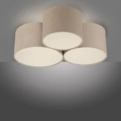 Wohnliche Deckenlampe Beige E27 L:70 cm 3-flmg blendarm