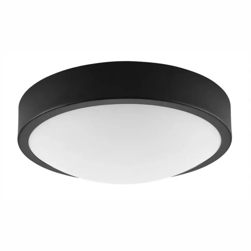 Wohnliche Deckenlampe Glas Metall Schwarz E27 Ø26 cm