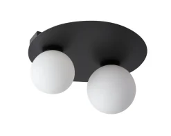 Wohnliche Deckenleuchte Glasschirm Metall G9 blendarm