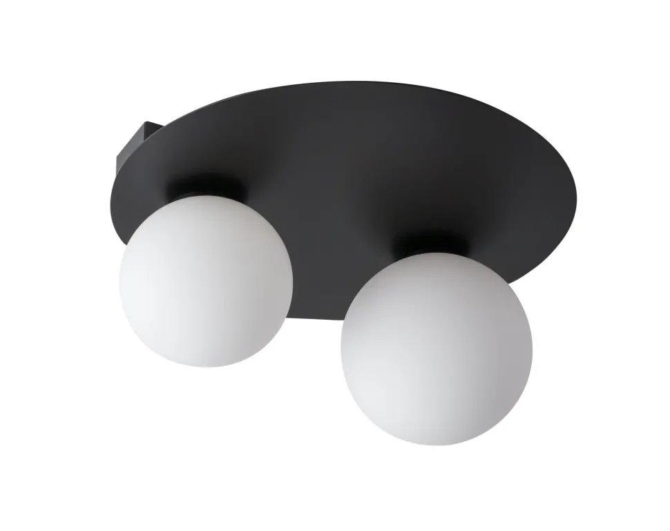 Wohnliche Deckenleuchte Glasschirm Metall G9 blendarm