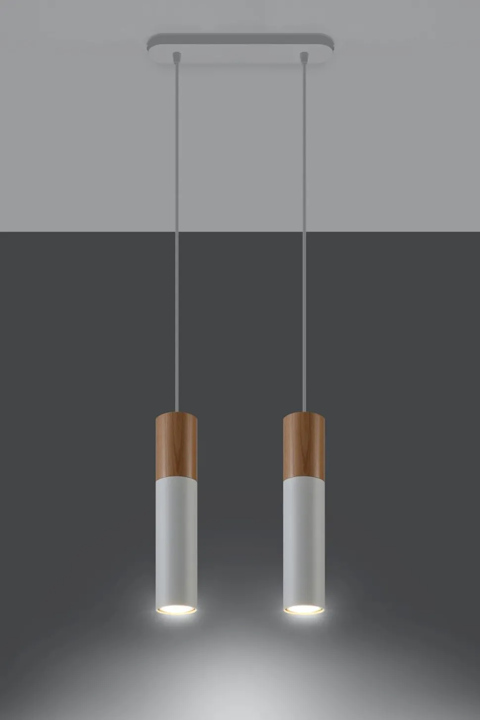 Wohnliche Hängelampe WAYNELLE Weiß Holz Skandinavisch