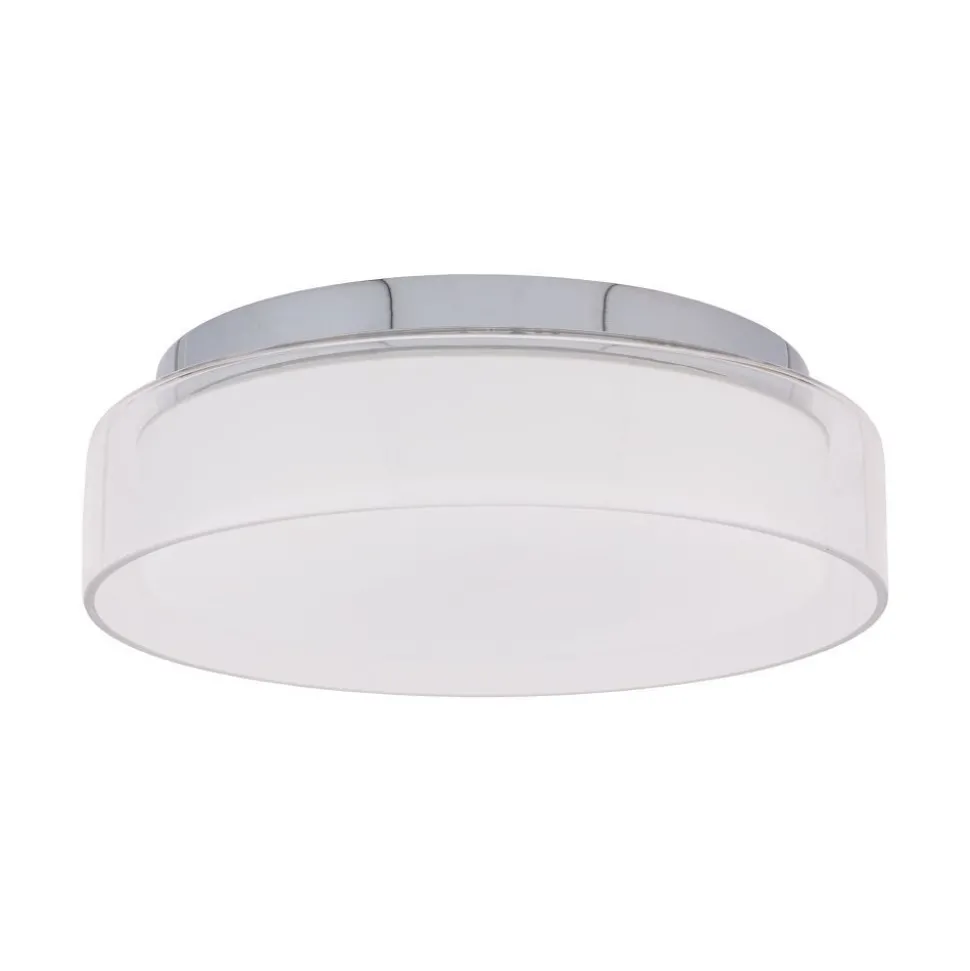 Wohnliche LED Deckenleuchte Glas IP44 12W blendarm