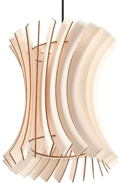 Wohnliche Pendelleuchte Holz Schirm Ø30cm PORSHA