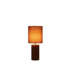 Wohnliche Tischlampe Stoff Keramik in Orange E14 51 cm
