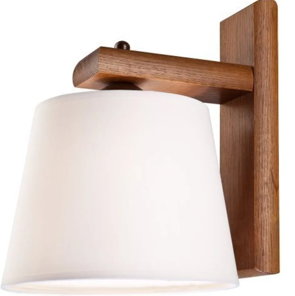 Wohnliche Wandleuchte BEVERELY in Braun Flur