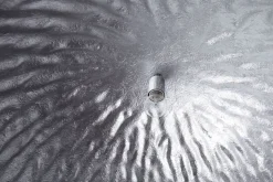 Wohnraumlampe rund Silber Modern Design Ø50cm