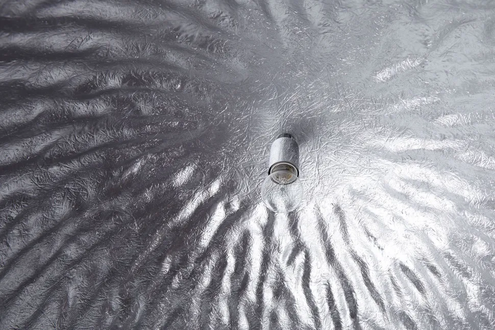 Wohnraumlampe rund Silber Modern Design Ø50cm