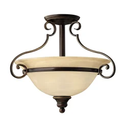 Wohnzimmer Deckenleuchte Glas Metall Landhaus